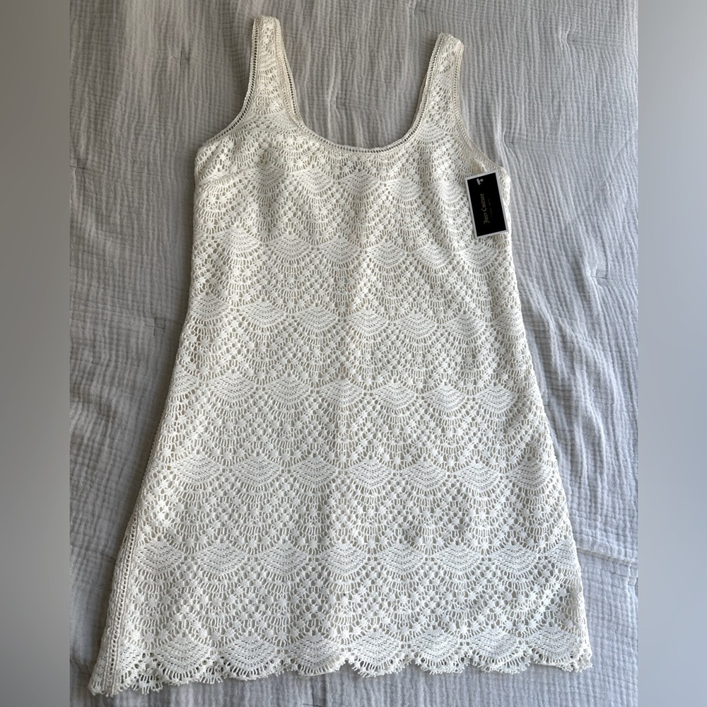 Juicy Couture Crochet Lace Dress with Scallop detail